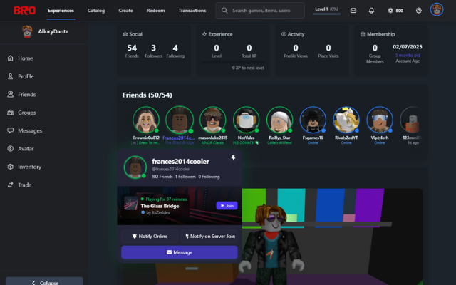 BetterBLOX V2 Theme Interface